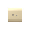 (NEW3-E) USB yuvası A+С, 5В/2,1А, Şampan
