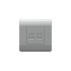 (NEW3-E) Kompyuter yuvası 2хRJ45, Gümüşü