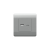 (NEW3-E) USB yuvası A+С, 5В/2,1А, Gümüşü