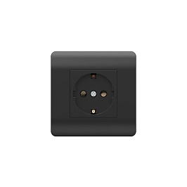 (NEW3-E) Pərdəli elektrik yuvası, 16А, qara