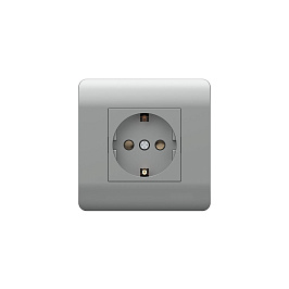 (NEW3-E) Pərdəli elektrik yuvası, 16А, Gümüşü